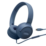 JBL Tune 520C USB-C - Blue - Hi-Res wired on-ear headphones - Hero